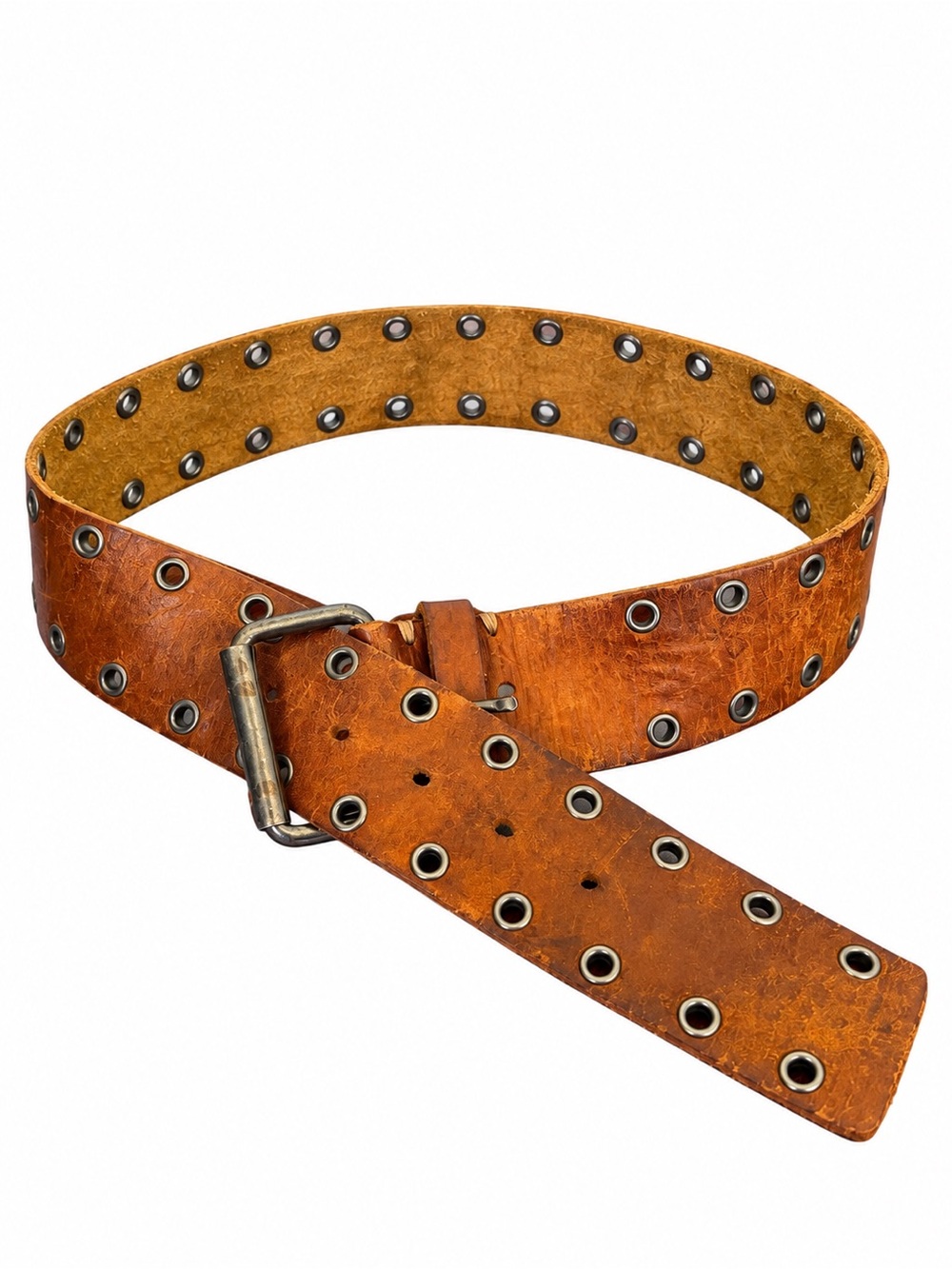GAP Brown Leather Eyelet Belt - Picture 3 of 4